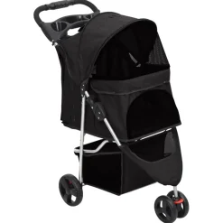 vidaXL Hondenwagen inklapbaar 80x46x98 cm oxford stof zwart