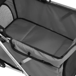 vidaXL Hondenwagen inklapbaar 76x50x100 cm oxford stof grijs