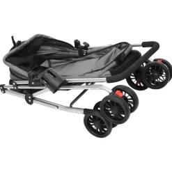 vidaXL Hondenwagen inklapbaar 76x50x100 cm oxford stof grijs