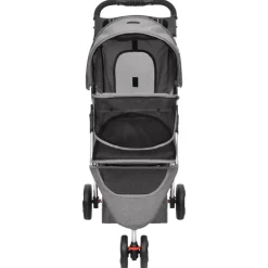 vidaXL Hondenwagen inklapbaar 80x46x98 cm oxford stof grijs