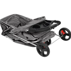 vidaXL Hondenwagen inklapbaar 80x46x98 cm oxford stof grijs
