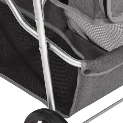 vidaXL Hondenwagen inklapbaar 80x46x98 cm oxford stof grijs