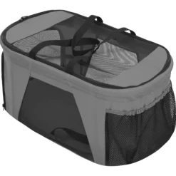 vidaXL Hondenwagen 2-laags inklapbaar 83x48x97 cm oxford stof grijs