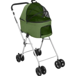 vidaXL Hondenwagen 2-laags inklapbaar 83x48x97 cm oxford stof groen