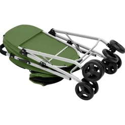 vidaXL Hondenwagen 2-laags inklapbaar 83x48x97 cm oxford stof groen