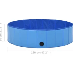 vidaXL Hondenzwembad inklapbaar 120x30 cm PVC blauw
