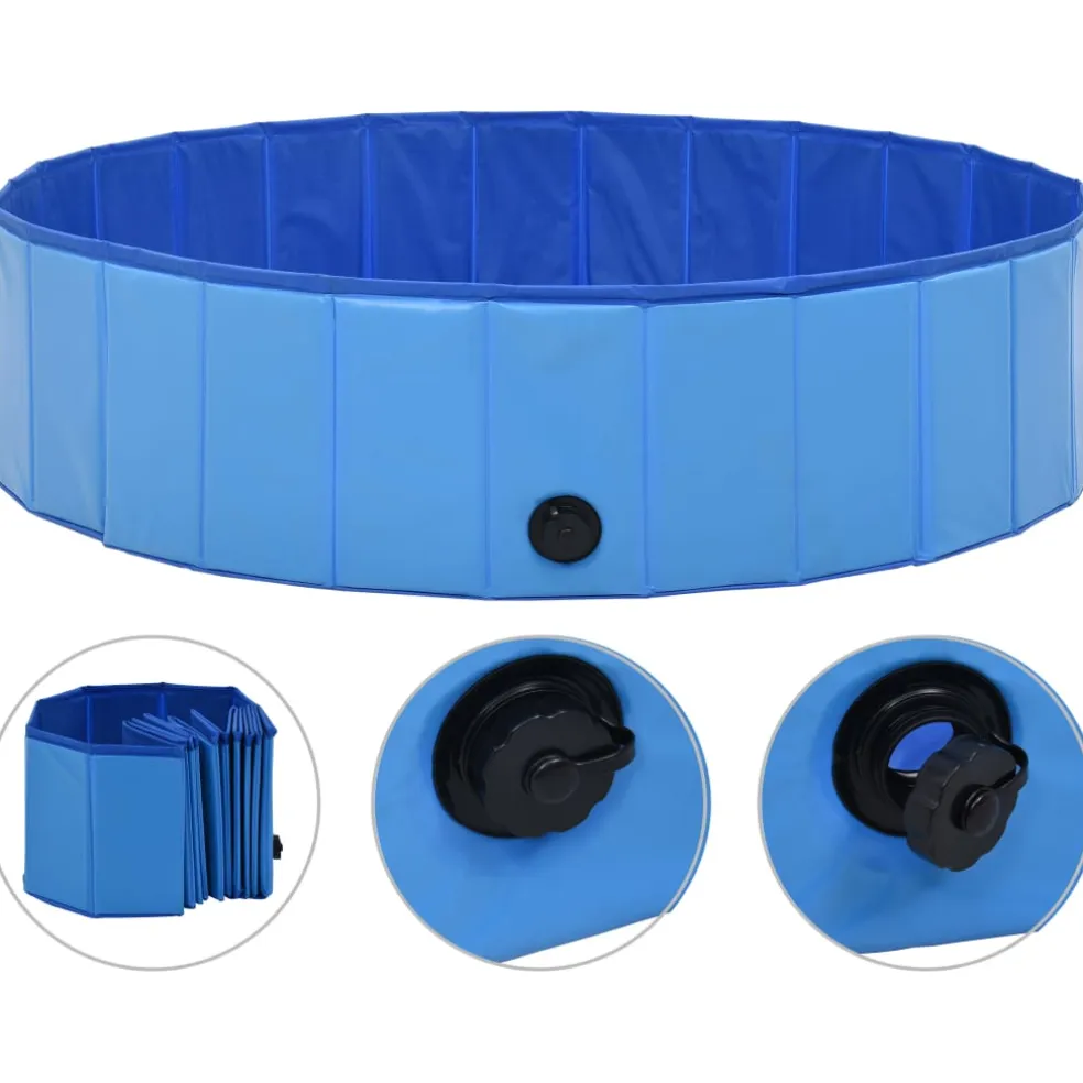 vidaXL Hondenzwembad inklapbaar 120x30 cm PVC blauw