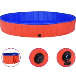 vidaXL Hondenzwembad inklapbaar 200x30 cm PVC rood