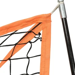 vidaXL Honkbalnet draagbaar 183x182x183cm staal polyester oranje zwart