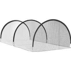 vidaXL Honkbal & Softbal Zwart 702 x 369,5 x 243,5 cm Polyester