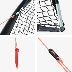 vidaXL Honkbal & Softbal Zwart 702 x 369,5 x 243,5 cm Polyester
