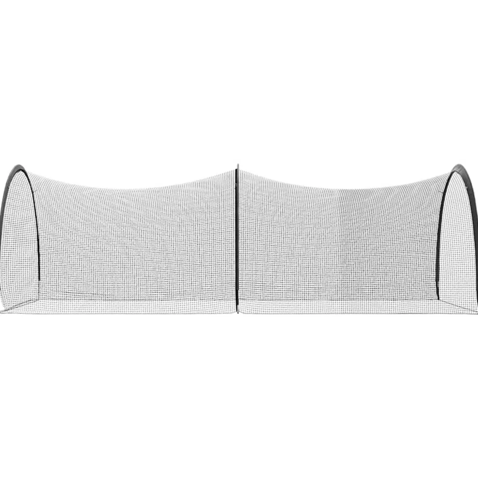 vidaXL Honkbal & Softbal Zwart 702 x 369,5 x 243,5 cm Polyester