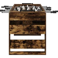 vidaXL Honkbaltafel Gerookte Eik 146,5 x 74 x 85 cm Bewerkt hout