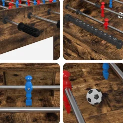 vidaXL Honkbaltafel Gerookte Eik 125 x 60,5 x 80 cm Bewerkt hout