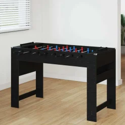 vidaXL Honkbaltafel Zwarte Eik 125 x 60,5 x 80 cm Bewerkt hout