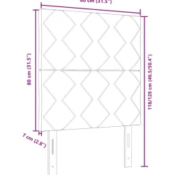 vidaXL Hoofdbord Blauw 80 cm Stof