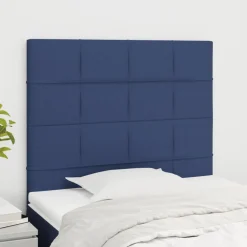 vidaXL Hoofdbord blauw 80x5x118/128 cm stof