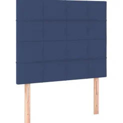 vidaXL Hoofdbord blauw 80x5x118/128 cm stof