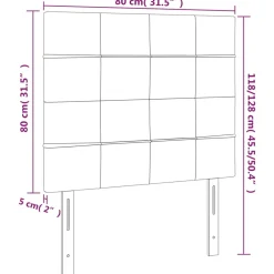 vidaXL Hoofdbord blauw 80x5x118/128 cm stof