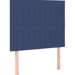 vidaXL Hoofdbord blauw 80x5x118/128 cm stof