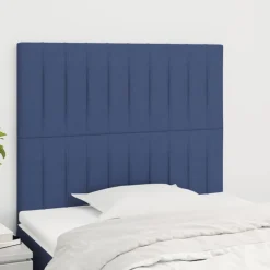 vidaXL Hoofdbord blauw 80x5x118/128 cm stof