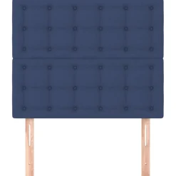 vidaXL Hoofdbord blauw 80x5x118/128 cm stof