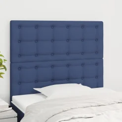 vidaXL Hoofdbord blauw 80x5x118/128 cm stof