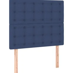 vidaXL Hoofdbord blauw 80x5x118/128 cm stof