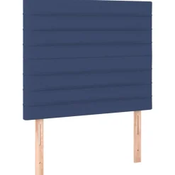 vidaXL Hoofdbord blauw 80x5x118/128 cm stof