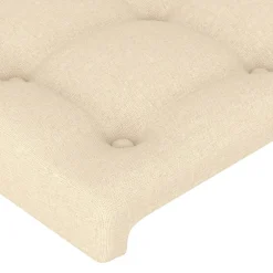 vidaXL Hoofdbord crème 80x5x118/128 cm stof