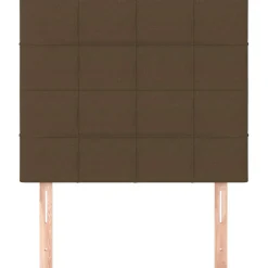 vidaXL Hoofdbord donkerbruin 80x5x118/128 cm stof