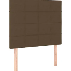 vidaXL Hoofdbord donkerbruin 80x5x118/128 cm stof