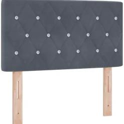 vidaXL Hoofdbord Donkergrijs 80 cm Fluweel