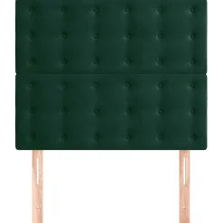 vidaXL Hoofdbord donkergroen 80x5x118/128 cm fluweel