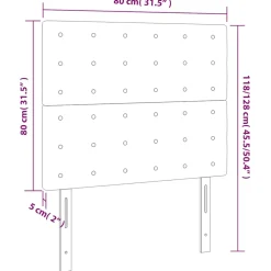 vidaXL Hoofdbord donkergroen 80x5x118/128 cm fluweel