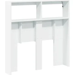 vidaXL Hoofdbordkast met LED-verlichting 100x17x102 cm wit