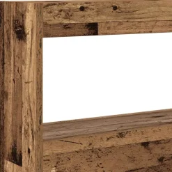 vidaXL Hoofdbordkast met LED 100x17x102 cm oud hout