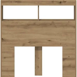 vidaXL Hoofdbordkast met LED 100x17x102 cm artisan eikenkleurig