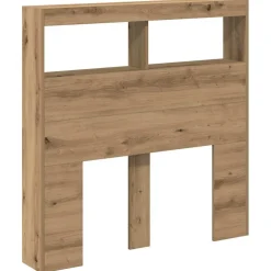 vidaXL Hoofdbordkast met LED 100x17x102 cm artisan eikenkleurig