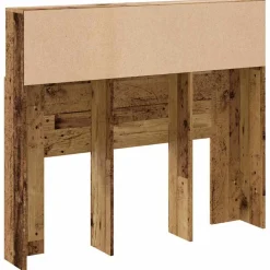 vidaXL Hoofdbordkast 120x19x103,5 cm bewerkt hout oud houtkleurig