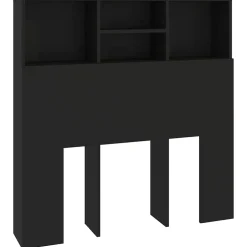 vidaXL Hoofdbordkast 100x19x103,5 cm zwart