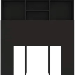 vidaXL Hoofdbordkast 100x19x103,5 cm zwart