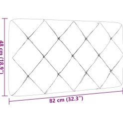 vidaXL Hoofdbordkussen 80 cm stof blauw