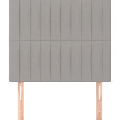 vidaXL Hoofdbord lichtgrijs 80x5x118/128 cm stof