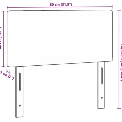 vidaXL Hoofdbord Lichtgrijs 80 cm Katoen Stof