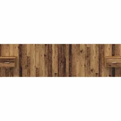 vidaXL Hoofdbord Met Kast 3 st Oud Hout Bewerkt hout