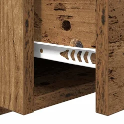 vidaXL Hoofdbord Met Kast 3 st Oud Hout Bewerkt hout