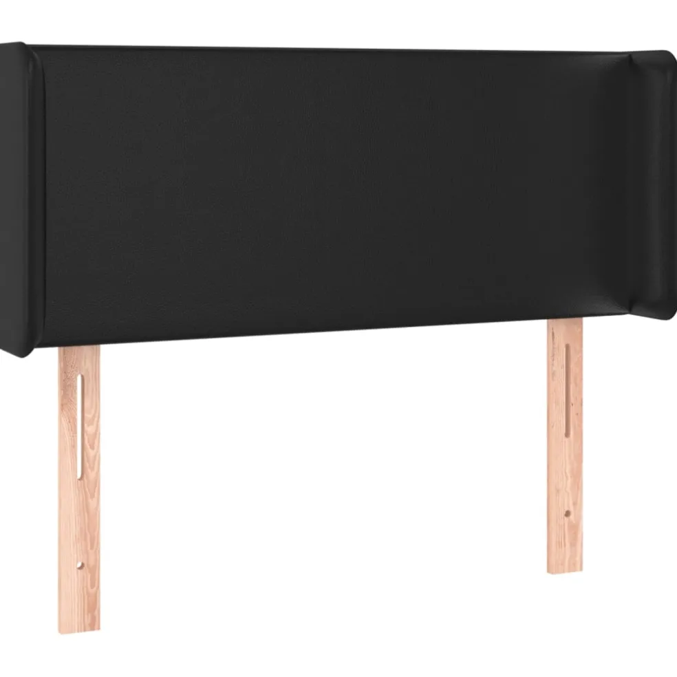 vidaXL Hoofdbord met randen 83x16x78/88 cm kunstleer zwart