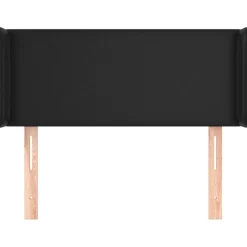 vidaXL Hoofdbord met randen 83x16x78/88 cm kunstleer zwart