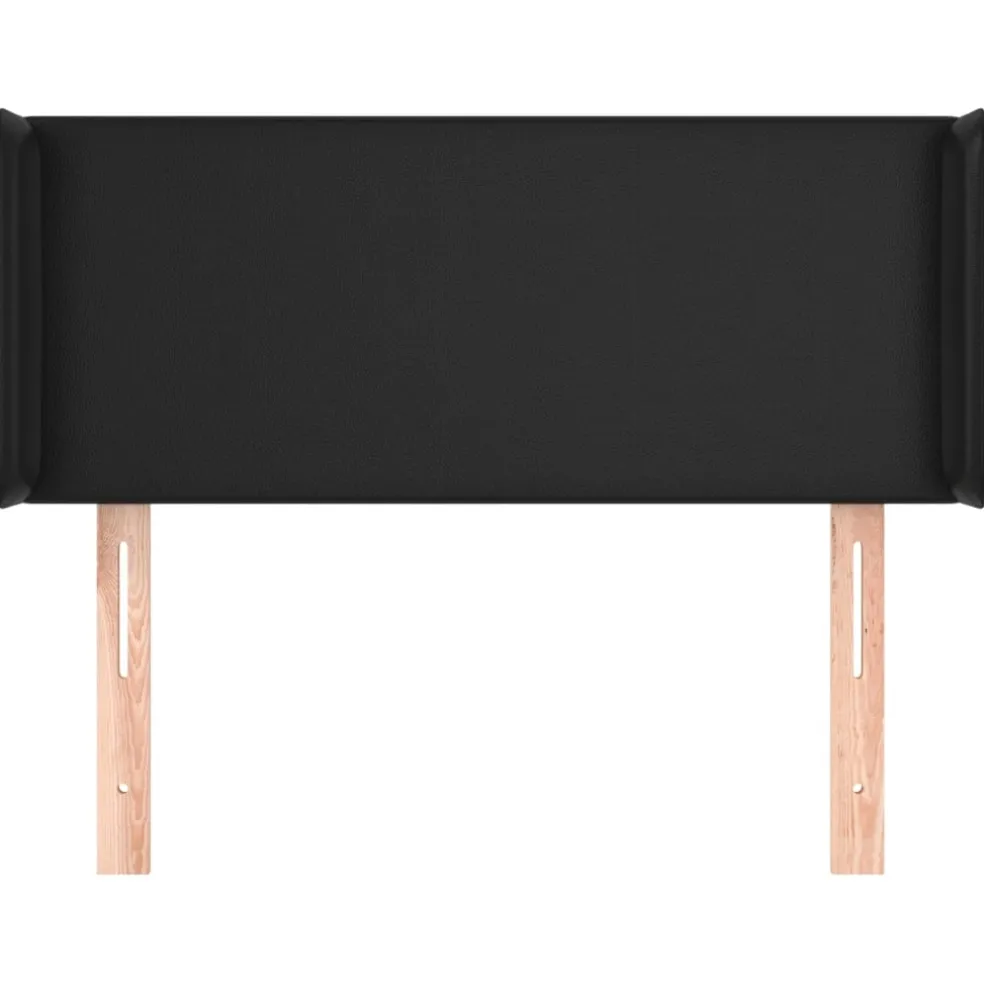 vidaXL Hoofdbord met randen 83x16x78/88 cm kunstleer zwart